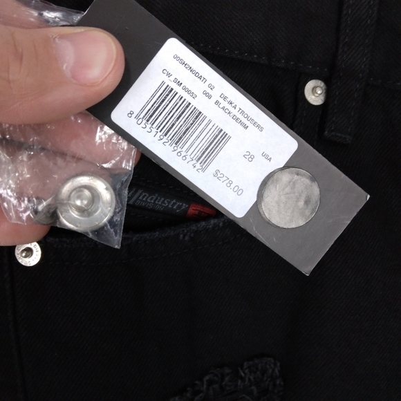 Diesel Black Distressed Ankle Jeans - Picture 11 of 11